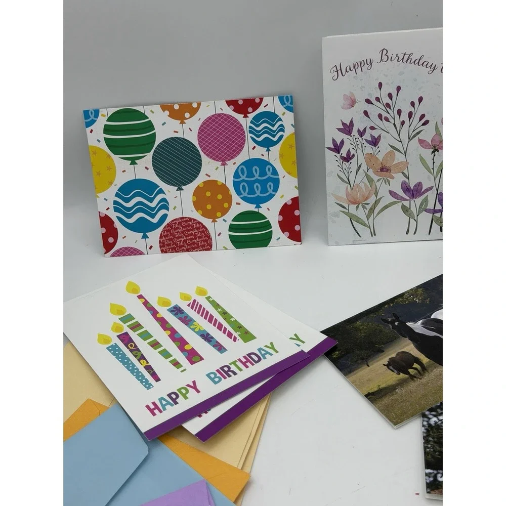 Lot 15+ Greeting Cards+Envelopes Birthday/Sympathy/Thinking of You/Holiday+More